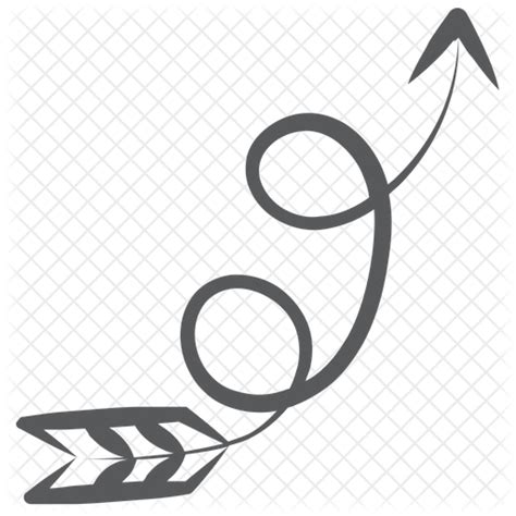 Curly Arrow Icon Download In Doodle Style