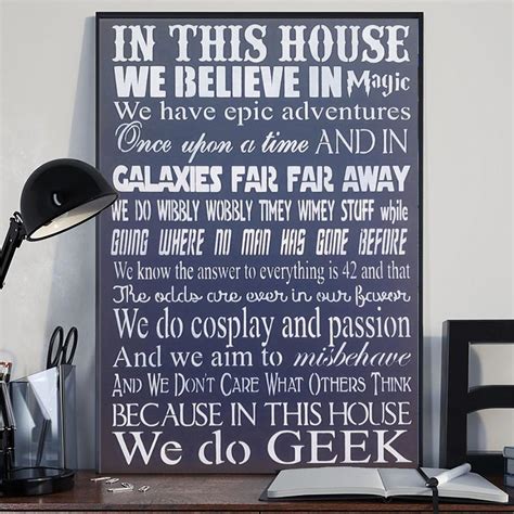 In This House We Believe In Magic Poster We Do Geek Posters Wall Art