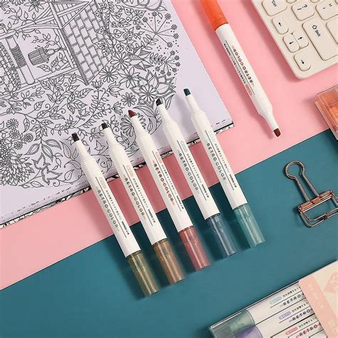 Morandi Fluorescent Pen Cute Creativity Highlighter For Journal