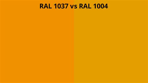 RAL 1037 Vs 1004 RAL Colour Chart UK