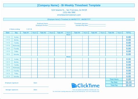 Multiple Employee Schedule Template Lovely Biweekly Timesheet Template