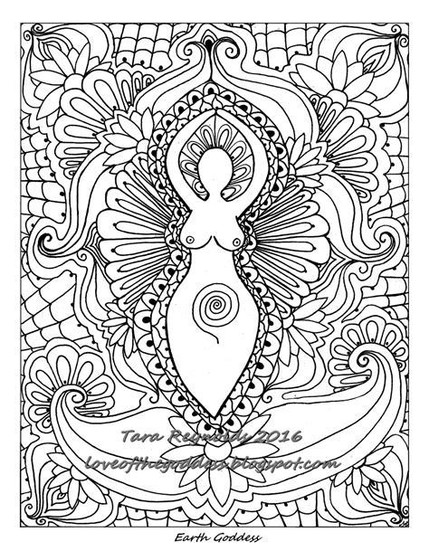 The triple goddess symbol of the waxing wiccan pentacle. Pagan Coloring Pages for Adults | Top Free Printable ...