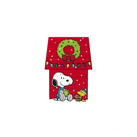 Snoopy Dog House Christmas Digital Art By Mariska Holiday Pixels
