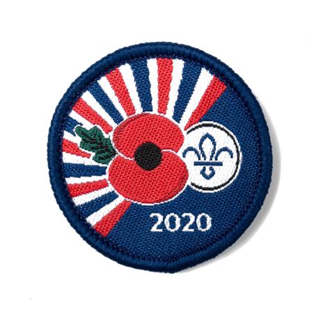 Poppy Appeal 2020 Woven Commemorative Badge Project X Adventures