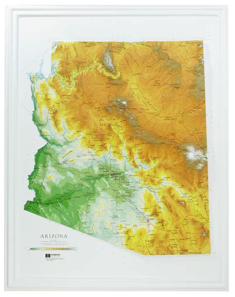 Arizona 3d Raised Relief Map