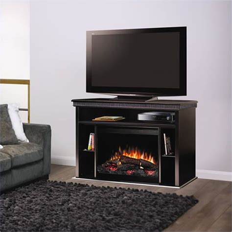 Media console with 18 in. Dimplex TV Stand with Electric Fireplace - Compact Appliance