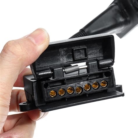 7 Pin Flat Female Socket To 12 Pin Male Plug Caravan Connector Trailer