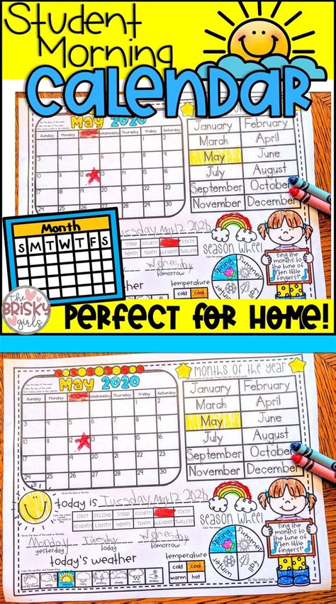 Calendar Activities For Kindergarten Calendar Activities First Grade
