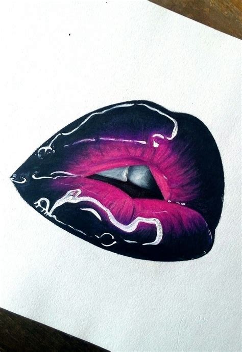 Lip Drawing Prismacolor Art Lips Drawing Lip Drawing