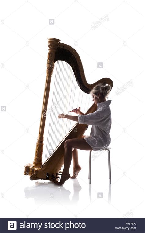 Lady Playing The Harp Stock Photos & Lady Playing The Harp ...