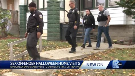 law enforcement out checking on homes of registered sex offenders over halloween weekend