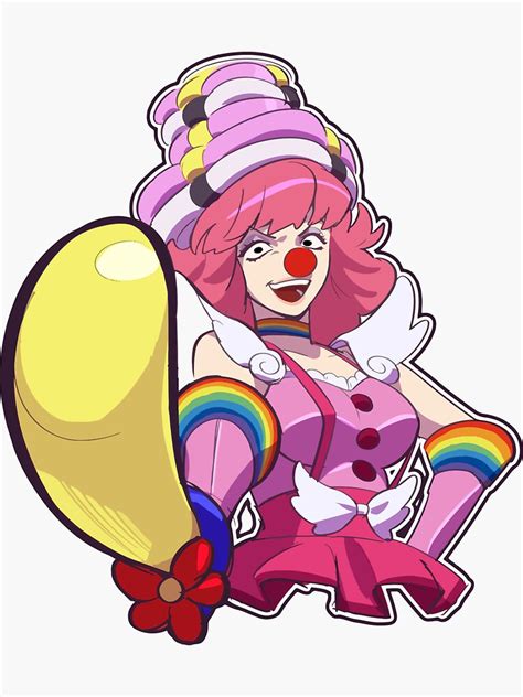 Geiru Toneido Ace Attorney Clown Girl Sticker For Sale By M Steve I