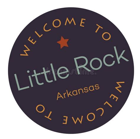 Welcome To Little Rock Road Sign Stock Vector Illustration Of Little