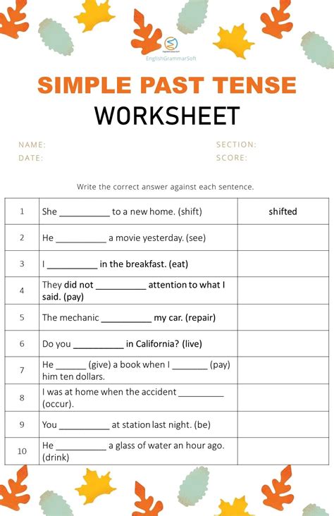 13 Practical Past Tense Worksheets Teaching Expertise Identifying