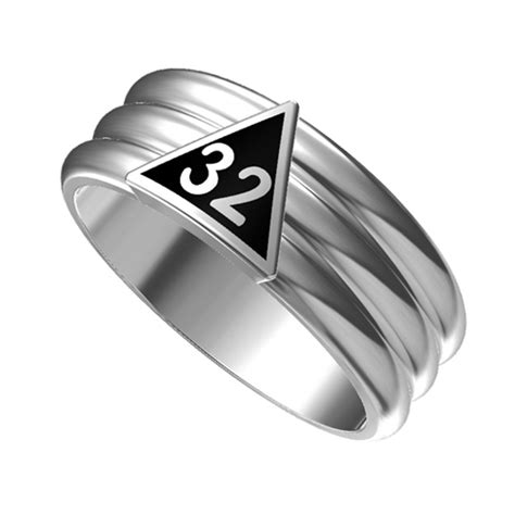 T89 Scottish Rite 32 Degree Stainless Steel Ring 32nd Thirty Second