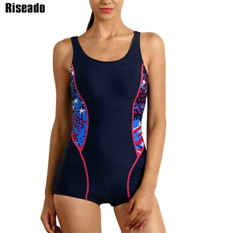 Riseado Sports Swimwear Women Patchwork One Piece Swimsuits 2022