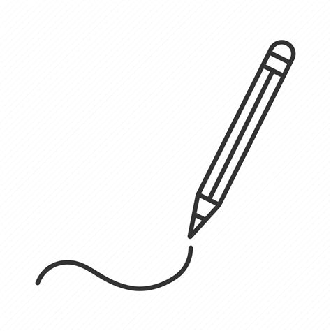 Drawing Handwriting Line Paper Pencil Write Writing Icon