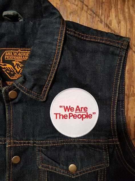 Some of the technologies we use are necessary for critical functions like security and site integrity, account authentication, security and privacy preferences, internal site usage and maintenance data, and to make the site work correctly for browsing and transactions. We Are The People Embroidered Patch (Taxi Driver)