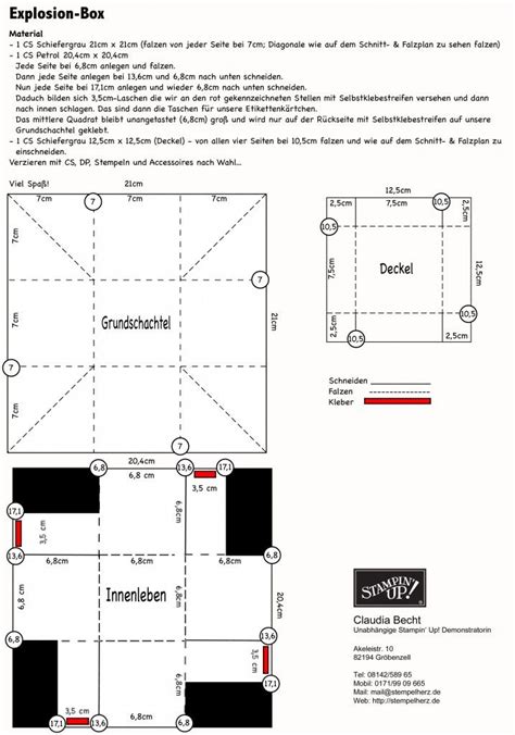 Explosions box und co in 2019 explosionsbox vorlage , bron:pinterest.com. Pin on Stampin up