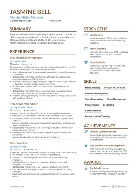 5 Merchandising Manager Resume Examples & Guide for 2023