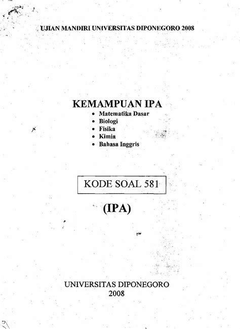 PDF Soal UM UNDIP 2008 Pdf DOKUMEN TIPS