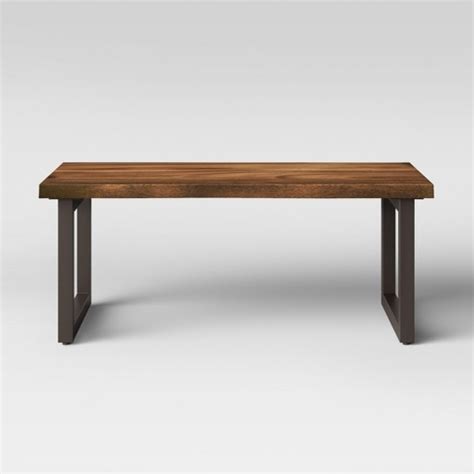 The tall, slim, and wide alaterre ryegate natural live edge solid wood and metal media console table fits neatly in your entryway or hall. Thorald Wood Top Coffee Table With Metal Legs Brown - Project 62™ : Target
