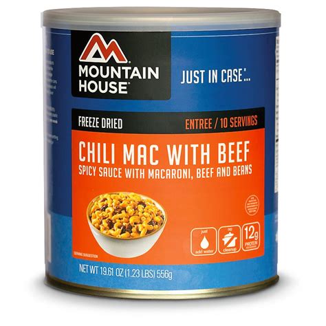 Explore all mountain house meals which will help you to survive an emergency. Mountain House Emergency Food Freeze-Dried Chili Mac with ...