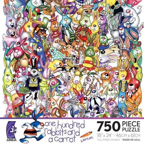 Smaller than i first thought but plenty of room for one rabbit. One Hundred Rabbits and a Carrot, 750 Pieces, Ceaco ...