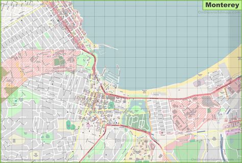Large Detailed Map Of Monterey