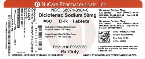 Diclofenac Sodium Delayed Release Nucare Pharmaceuticals Inc Fda