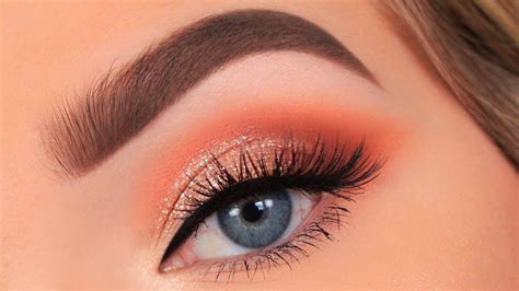 Full Glam Peach Makeup Tutorial Youtube Peach Makeup Peach Eye