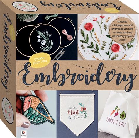 Create Your Own Embroidery Box Set Craft Kits Art Craft Adults