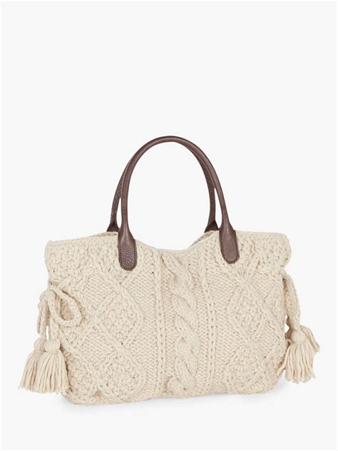 Check out our knitting bag selection for the very best in unique or custom, handmade pieces from our totes shops. Gerard Darel Marylin Cable Knit Bag, Beige | Bags, Knitted ...
