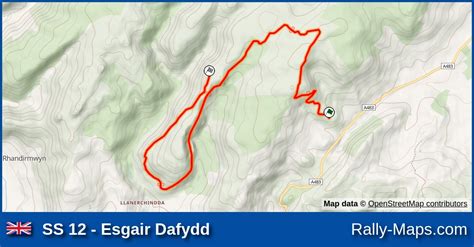Karte Wp 12 Esgair Dafydd 🌍 Welsh International Rally 1988 Brc