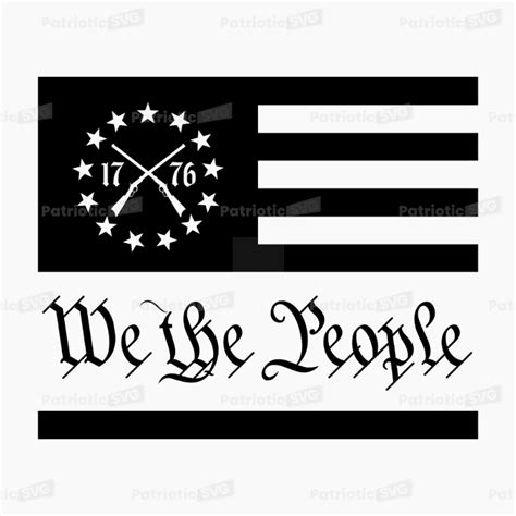 We The People 1776 Betsy Ross Patriotic Svg