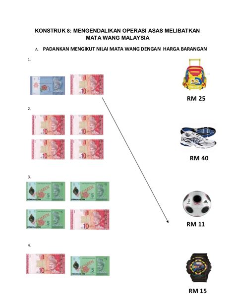 Nilai mata wang malaysia kssr pk tahun 2. Lembaran kerja numerasi mata wang