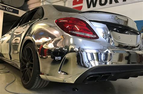 A car wrap is like a giant, stretchy, removable sticker for your vehicle. Mercedes Classe C63AMG S - Car Wrapping