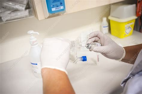 Nurse Preparing Drugs Stock Image F0068913 Science Photo Library