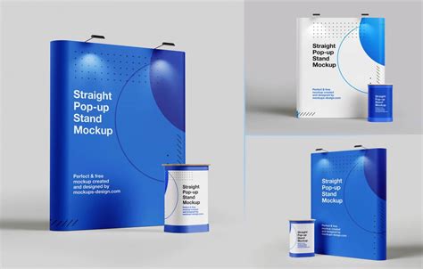 Free Exhibition Pop Up Display Stand Mockups Psd Sets Psfiles