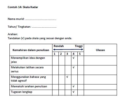 Contoh instrumen pentaksiran bilik darjah. Contoh Instrumen Pentaksiran Bilik Darjah (PBD) - Rodong ...