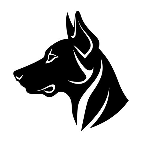 Premium Vector Doberman Dog Head Pet Animal Illustrationm For Symbol