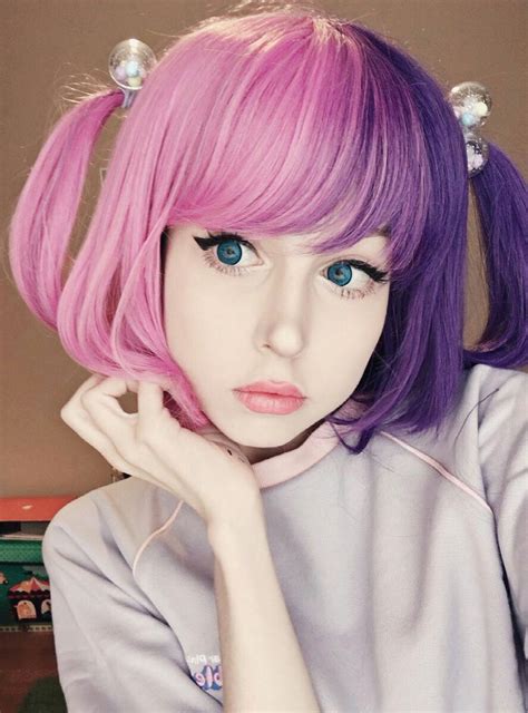 pin de ana harris em drawing references anzujaamu cabelo roxo e rosa cabelo colorido