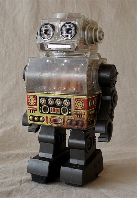 1960s Tin Litho And Plastic Battery Operated Robot Toy Vintage Toys