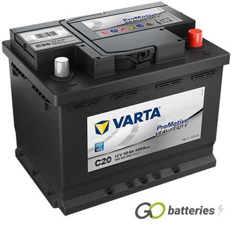 Il nostro nuovo varta partner portal è ora online! C20 Varta Promotive Heavy Duty Battery 12V 55Ah 555 064 042 (027) - GoBatteries