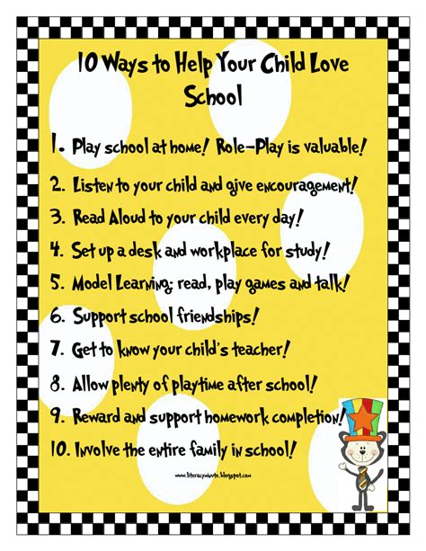Literacy Minute 10 Ways To Help Your Child Love School