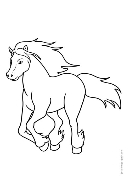 Download A horse running at full speed | Coloring Pages 24