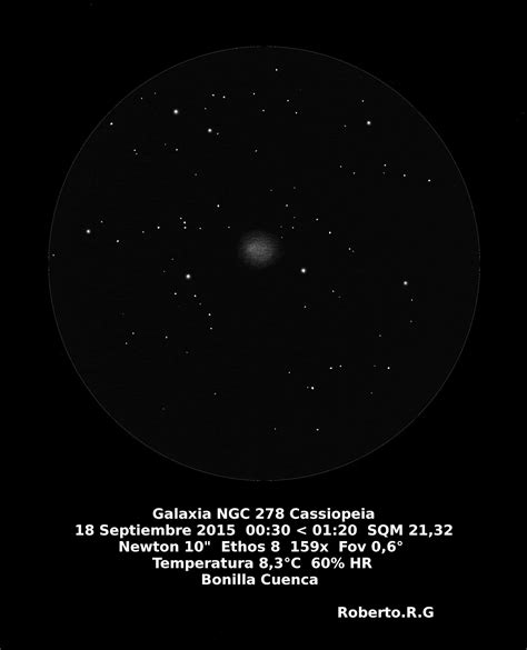 Observaciones Astronómicas Visuales Observación Galaxia Ngc 278 Cassiopeia