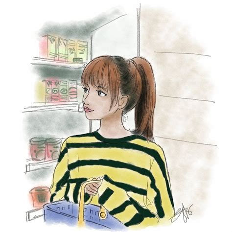 Use eraser end to scale size via puck. lalisa lisa fanart illustration blackpink art watercolor ...