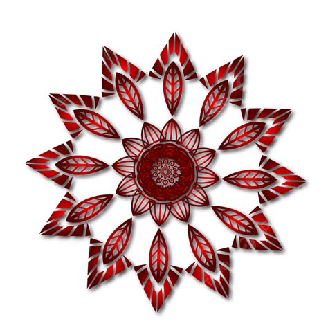 Gambar Desain Bunga Merah Bunga Gradien Merah Bunga Baru Lingkari