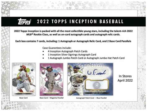 2022 Topps Inception Baseball Hobby 16 Box Case Price Release Date Checklist